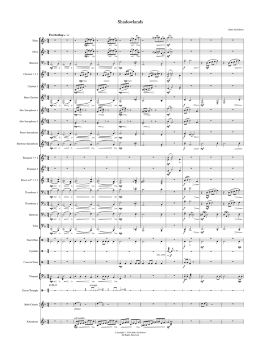 Shadowlands - for concert band Concert Band scores gallery preview page 1