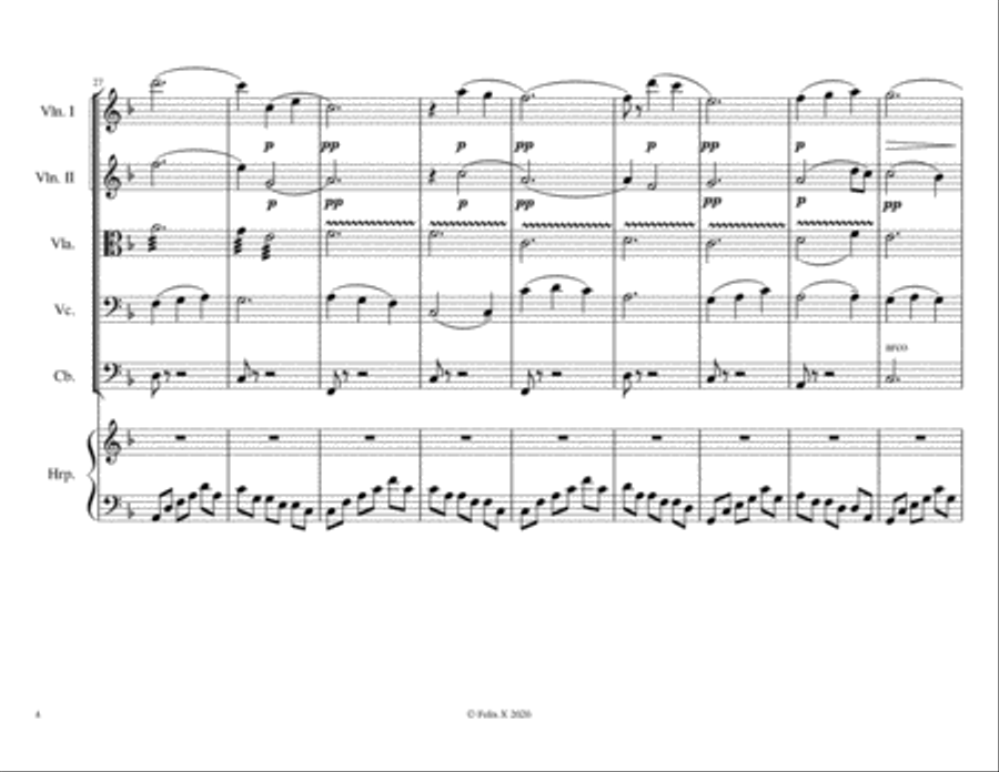 String Quintet - Moonlight Like Water Serenade String Quartet scores gallery preview page 4