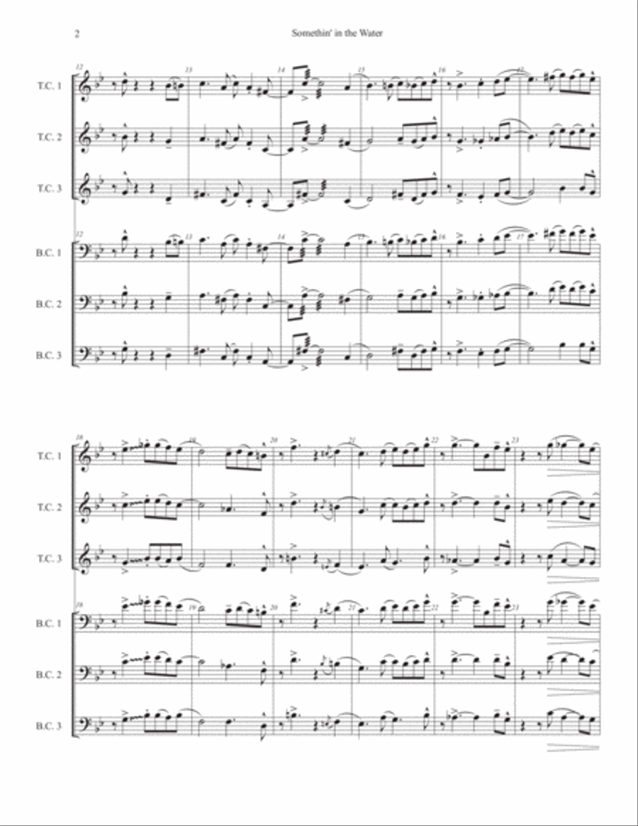 There's Somethin' in the Water Large Ensemble scores gallery preview page 2