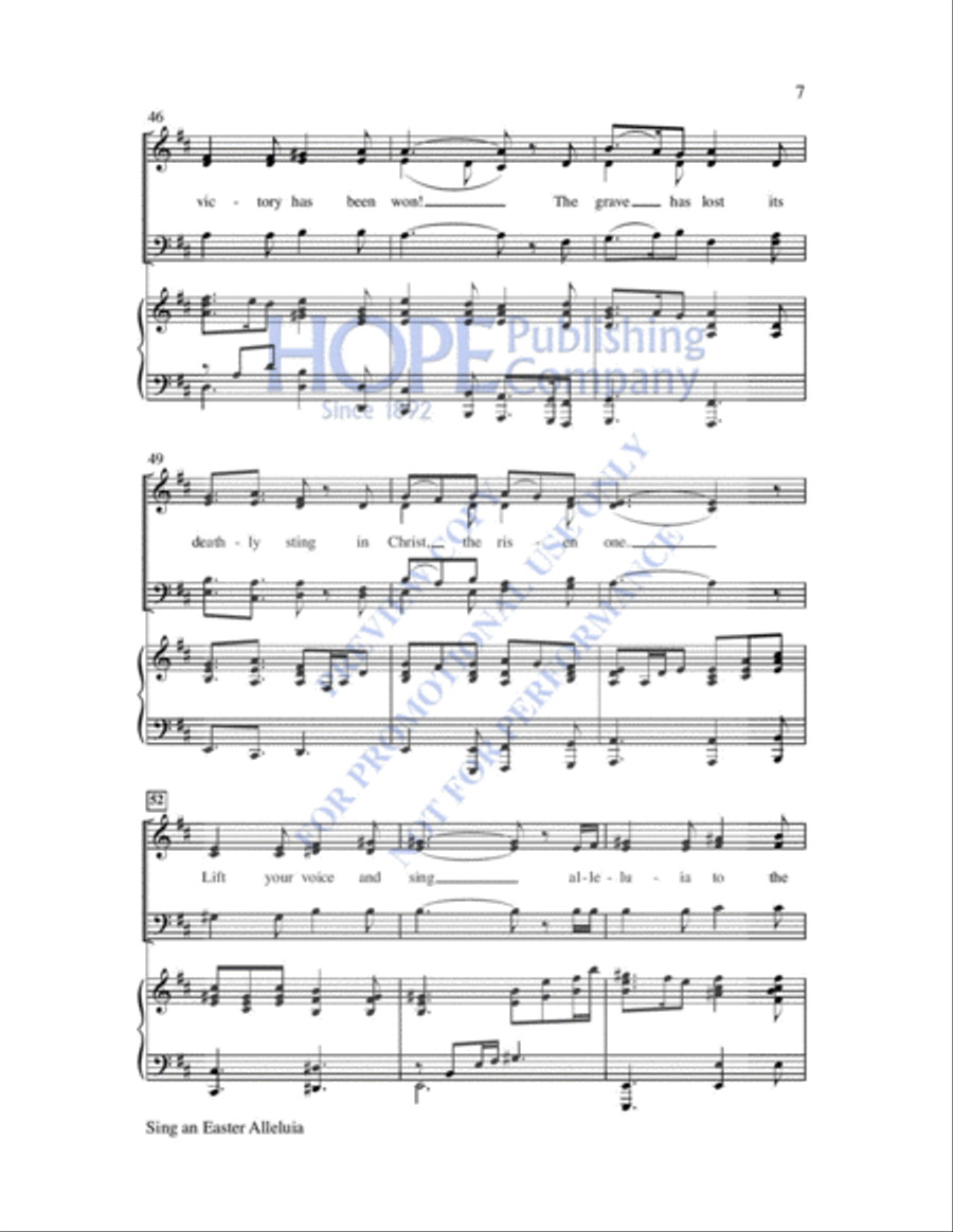 Sing an Easter Alleluia 4-Part scores gallery preview page 8
