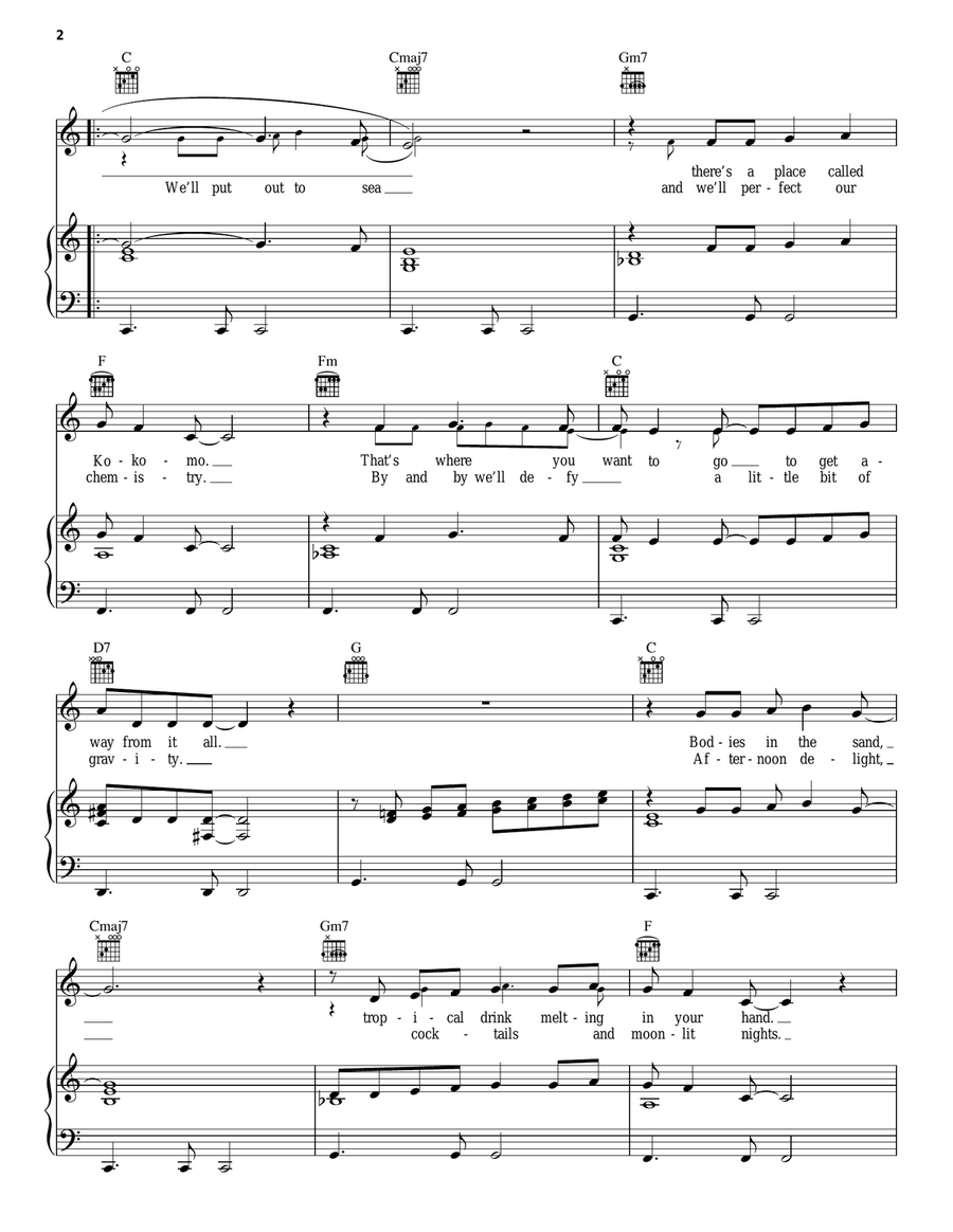 Kokomo Acoustic Guitar scores gallery preview page 2