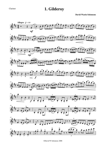 Gilderoy variations for clarinet and guitar image number null