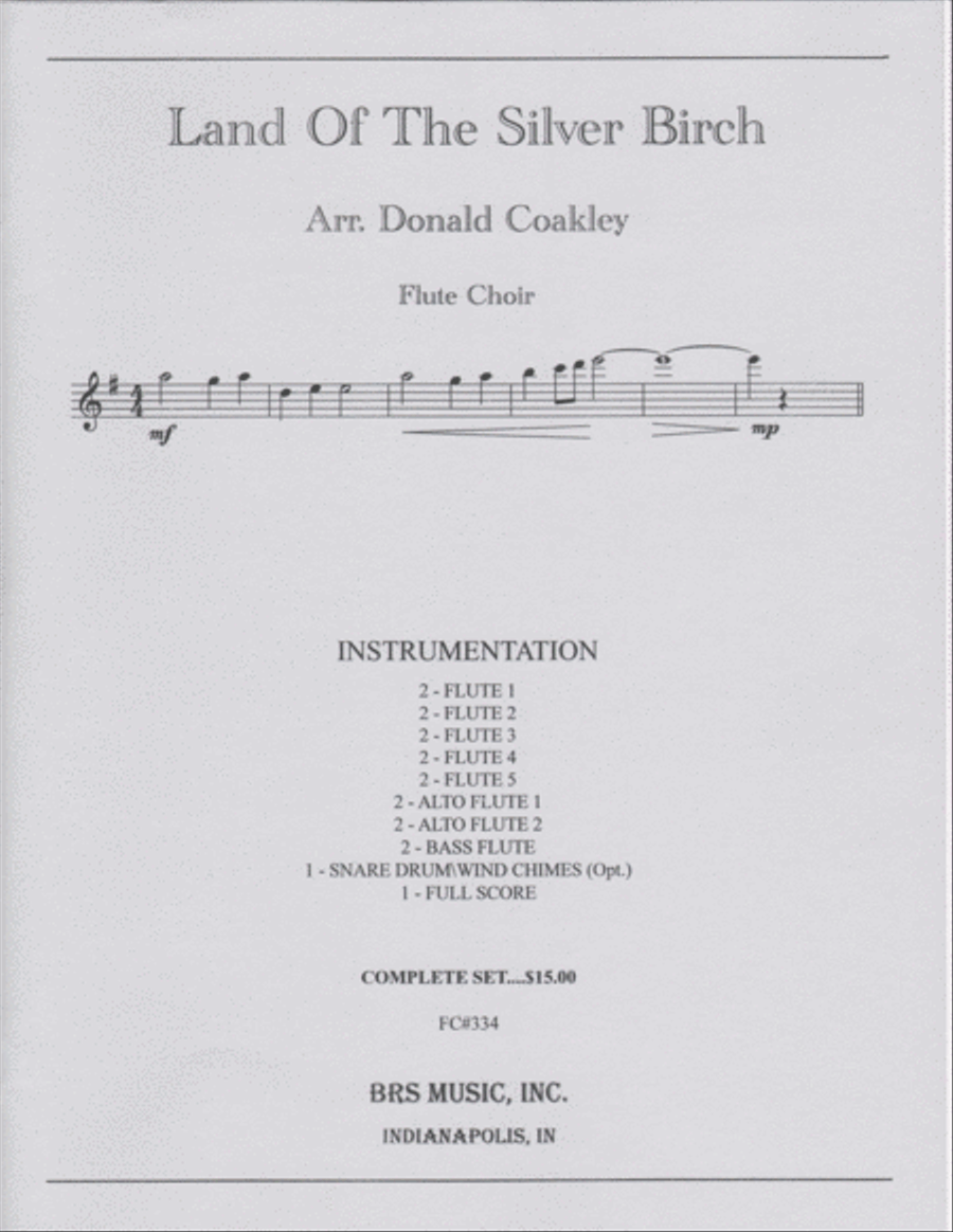 Land of the Silver Birch Flute Choir scores gallery preview page 1