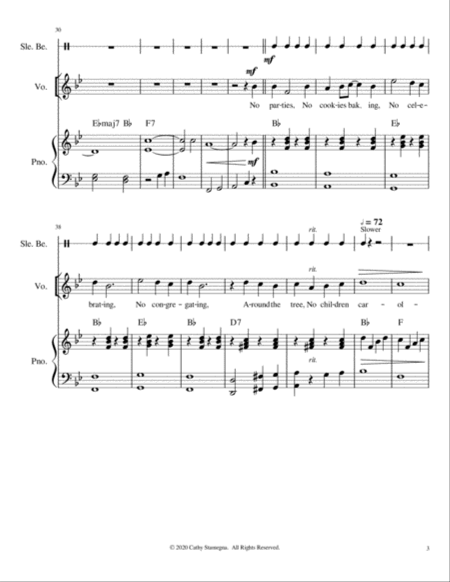 A Different Kind of Christmas - Vocal Solo (High/Medium), Chords, Piano, Optional Sleigh Bells Voice Solo scores gallery preview page 4