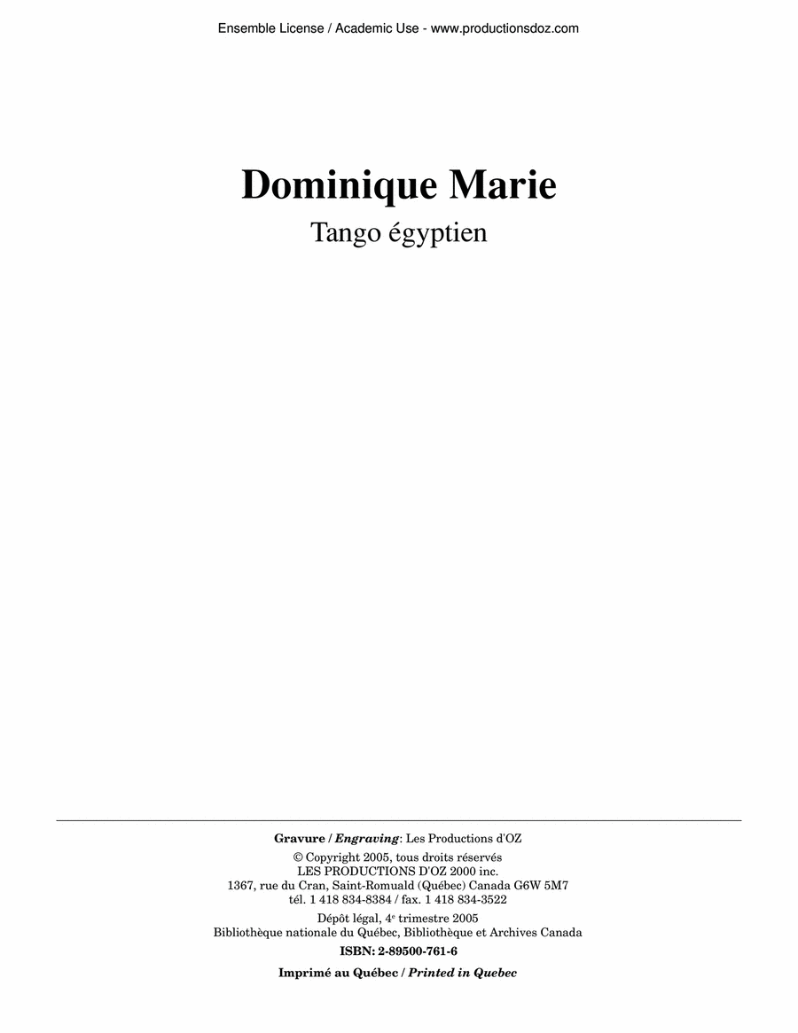 Tango égyptien Tango égyptien Guitar Ensemble scores gallery preview page 1