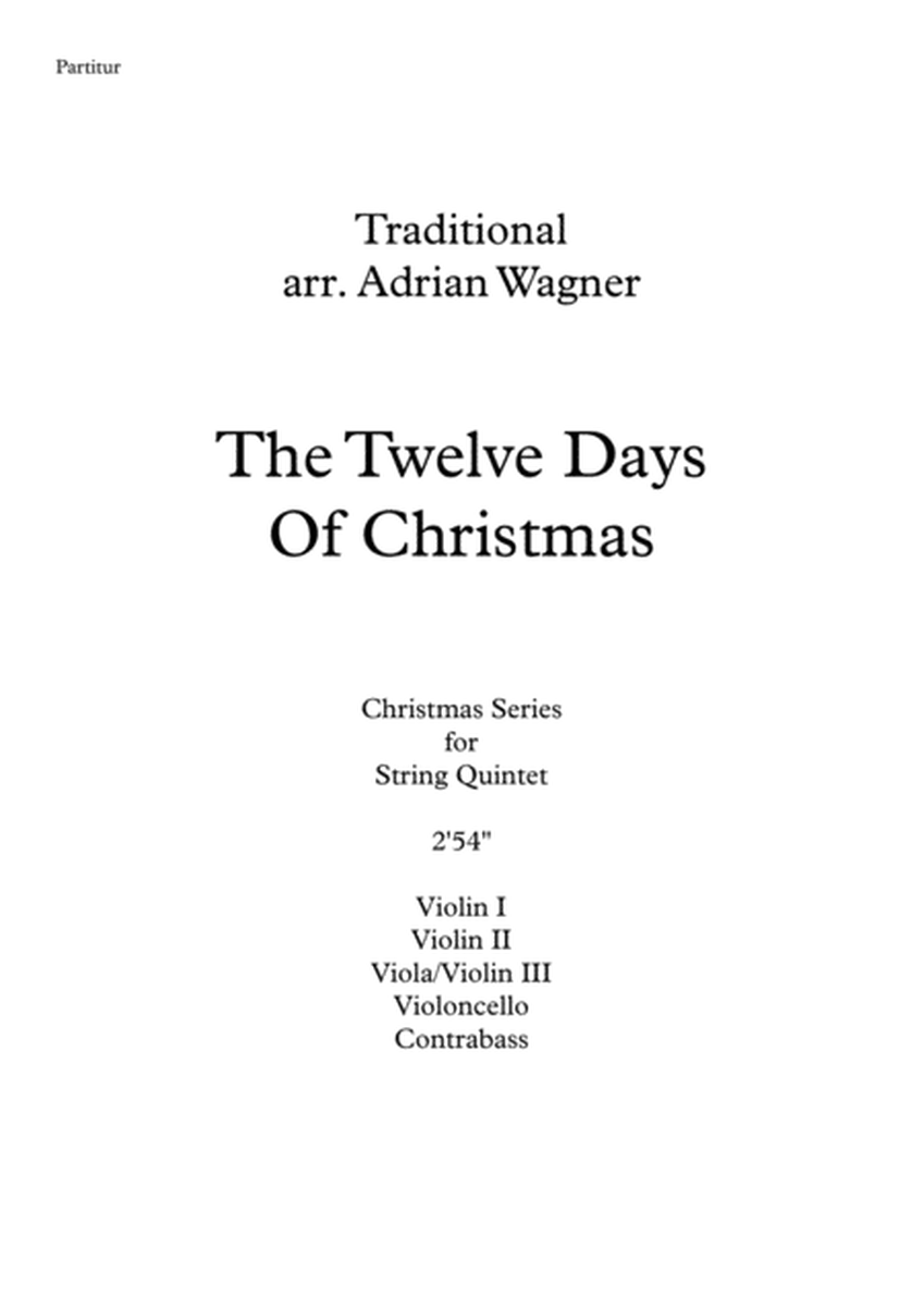 "The Twelve Days Of Christmas" String Quintet arr. Adrian Wagner image number null