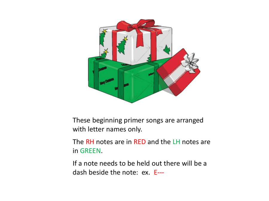 Beginner Christmas (pre-staff piano) Easy Piano scores gallery preview page 3