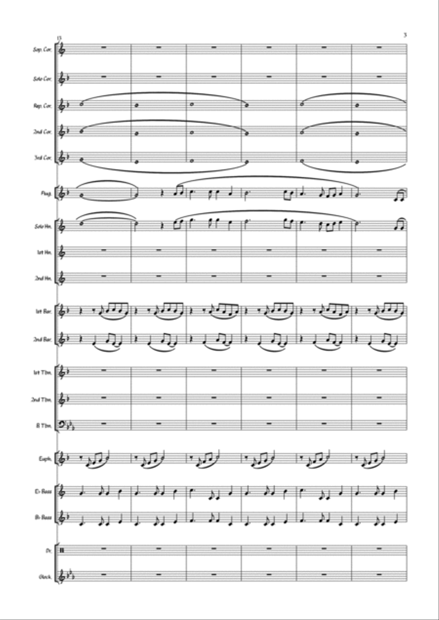 The Fields of Athenry - Brass Band Brass Band scores gallery preview page 5