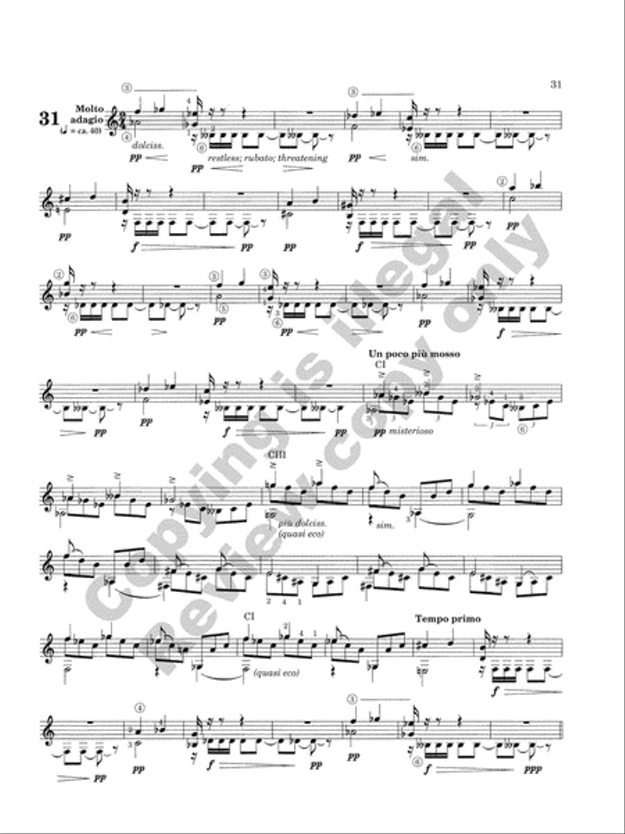 Caprice Variations Classical Guitar scores gallery preview page 24