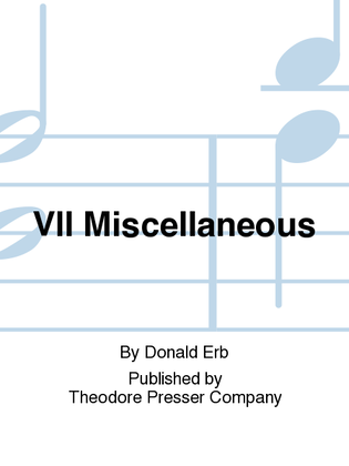 Vii Miscellaneous