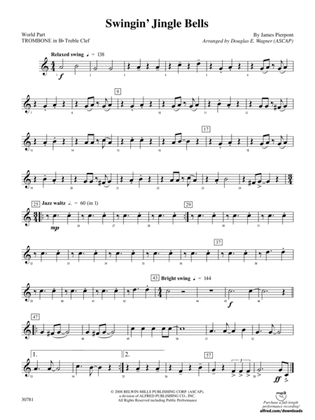Swingin' Jingle Bells: (wp) 1st B-flat Trombone T.C.