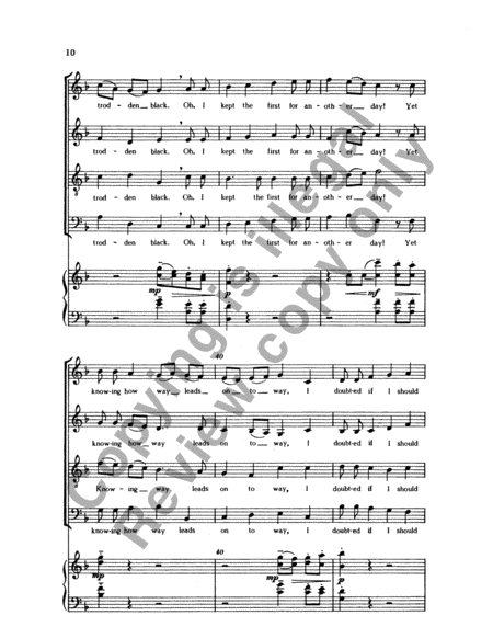 The Road Not Taken - SATB - From "Frostiana" image number null