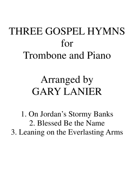 THREE GOSPEL HYMNS (Duets for Trombone & Piano) image number null