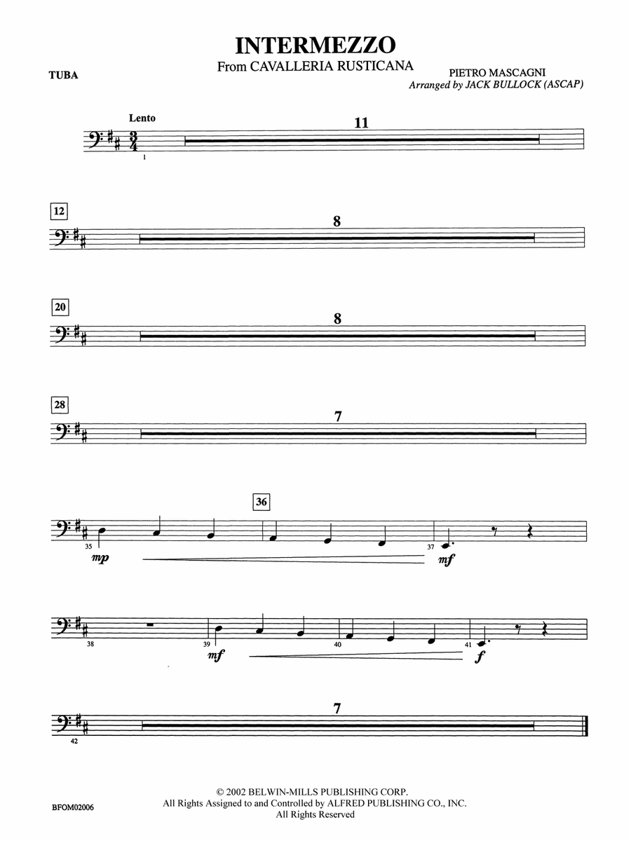 Intermezzo (from Cavalleria Rusticana): Tuba