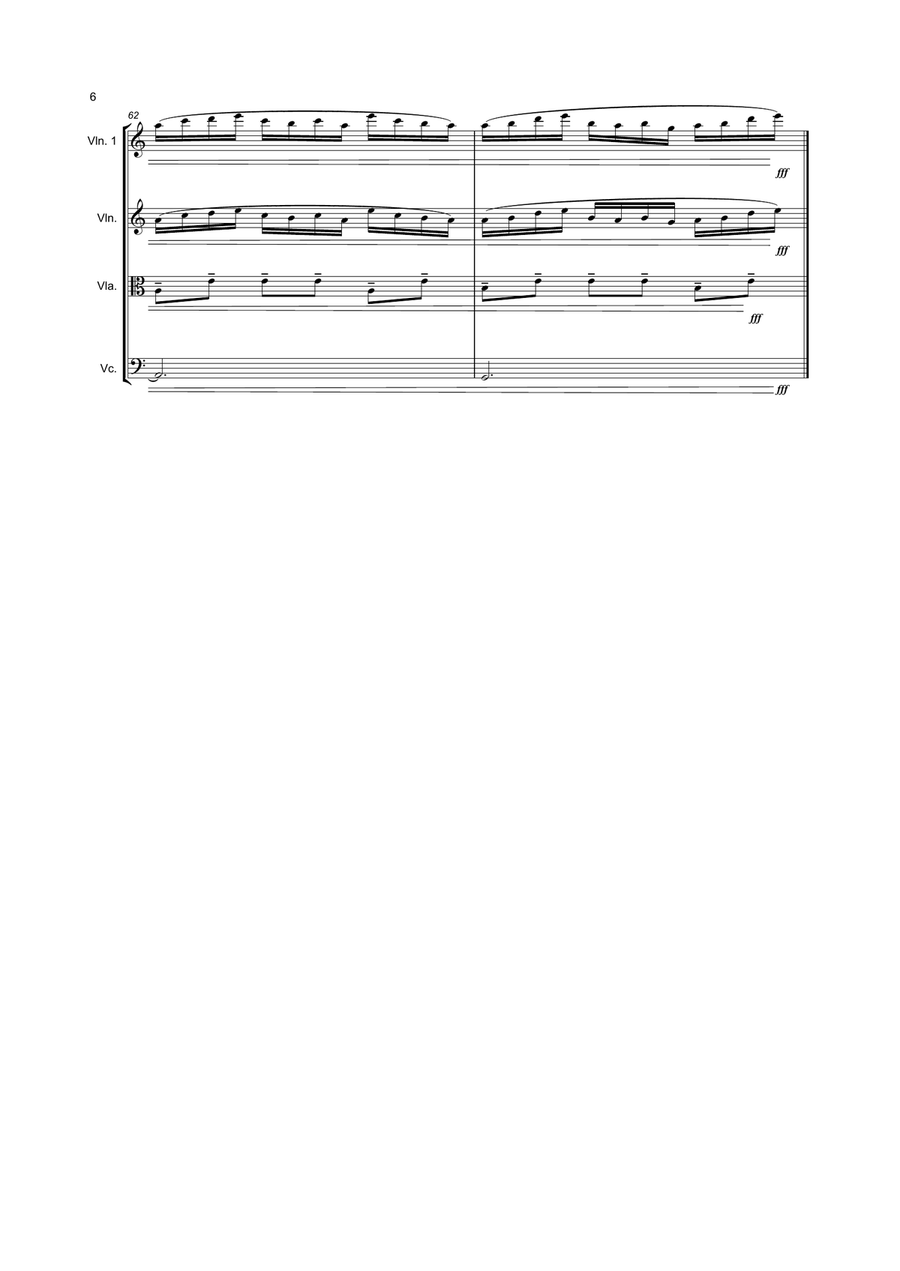 Cornfield Chase from the Paramount Pictures film INTERSTELLAR String Quartet scores gallery preview page 6