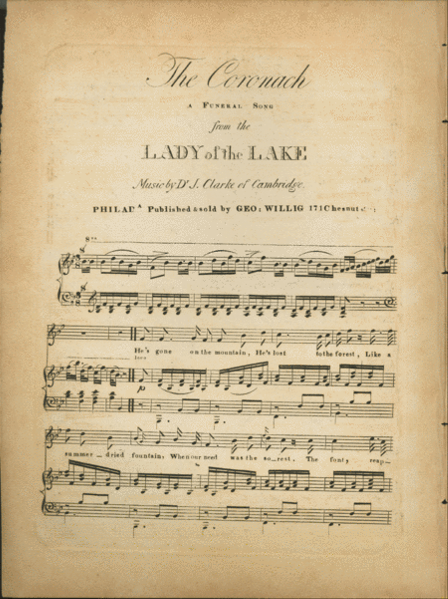 The Coronach. A Funeral Song Voice scores gallery preview page 1