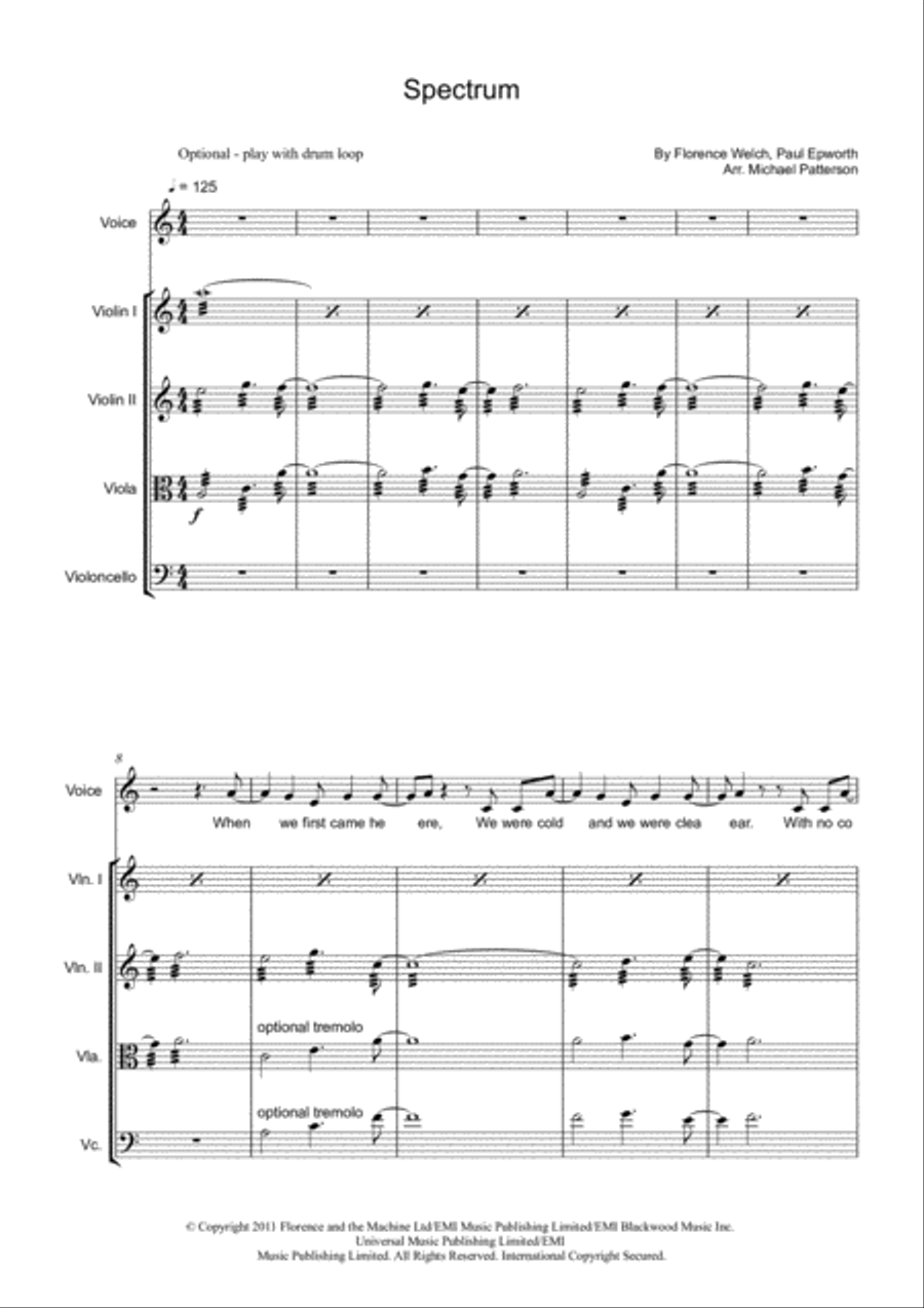 Spectrum String Quartet scores gallery preview page 1
