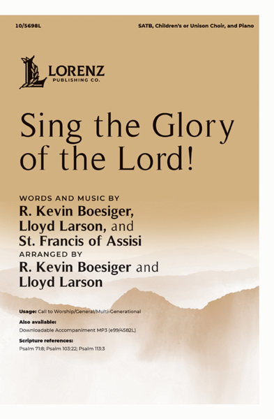 Sing the Glory of the Lord! image number null