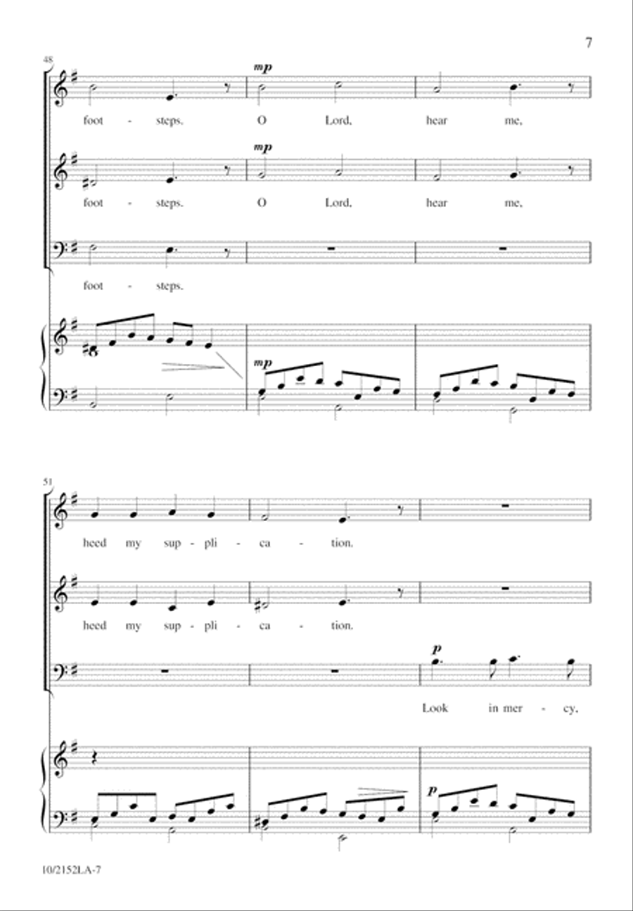 O Lord, Hear Me O Lord, Hear Me 3-Part scores gallery preview page 8