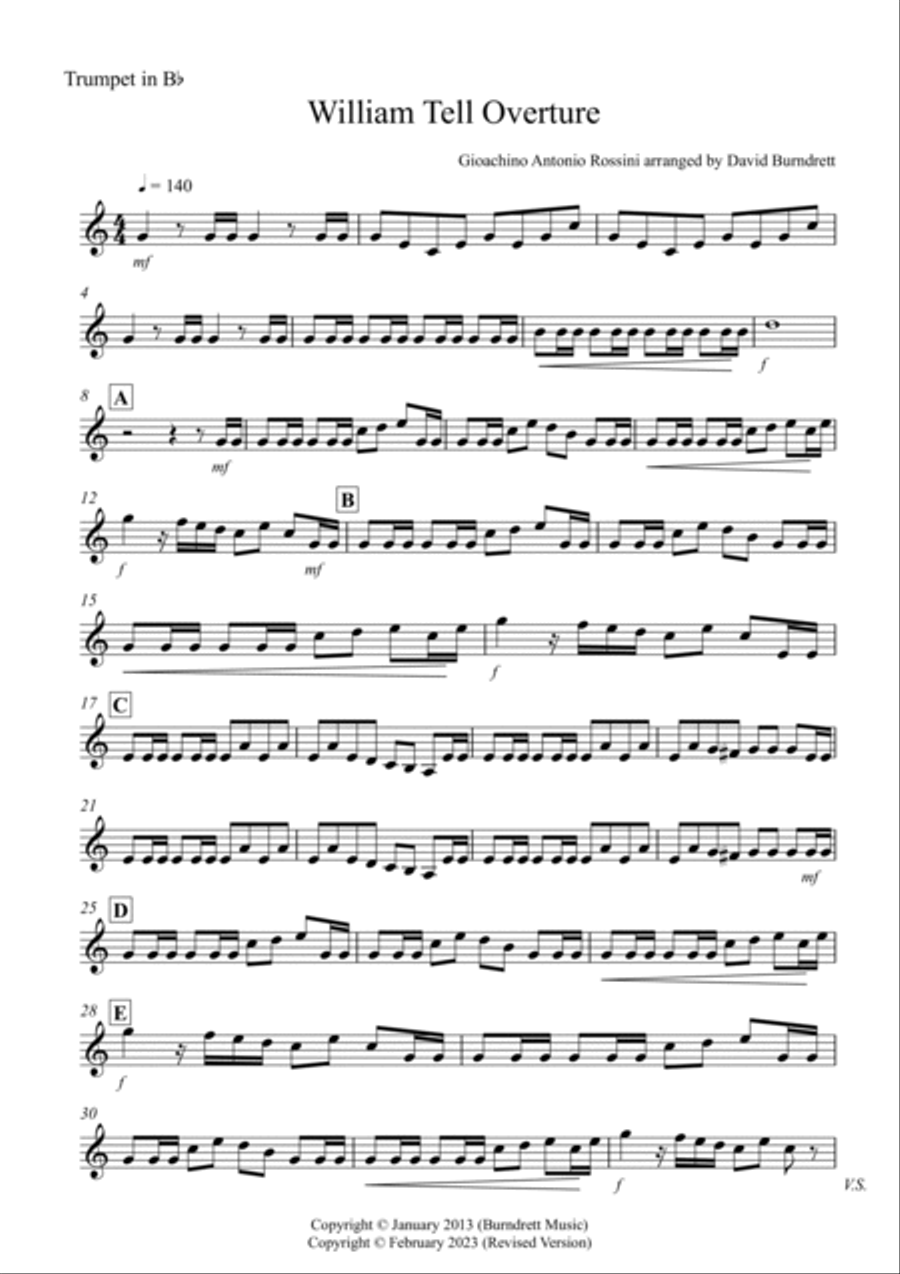 William Tell Overture for Brass Trio William Tell Overture for Brass Trio Brass Trio scores gallery preview page 4