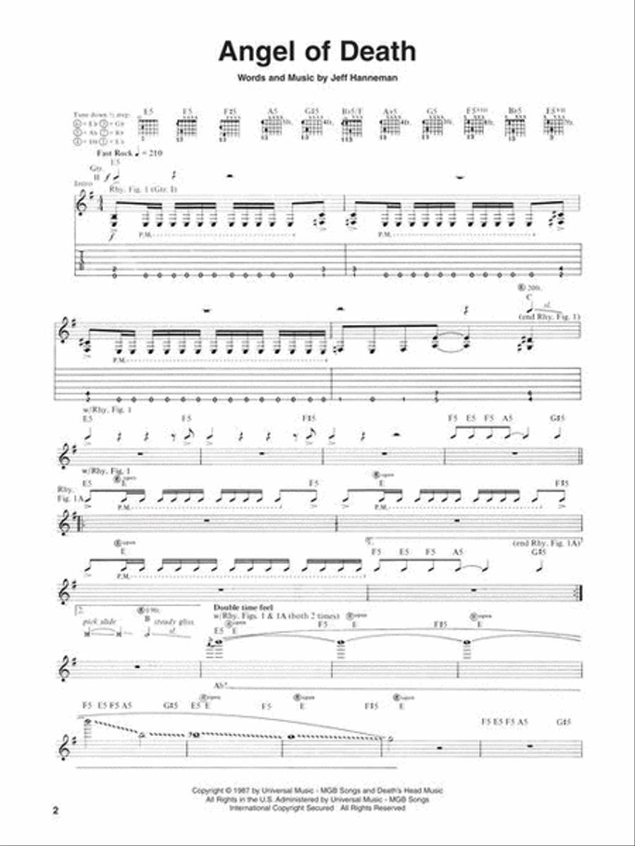 Slayer – Guitar Collection Electric Guitar scores gallery preview page 4