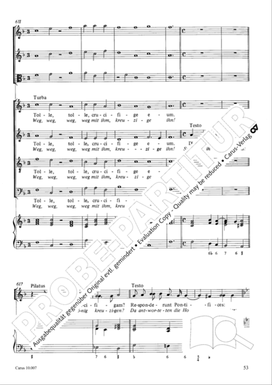 St. John Passion (Johannes-Passion) TB scores gallery preview page 54