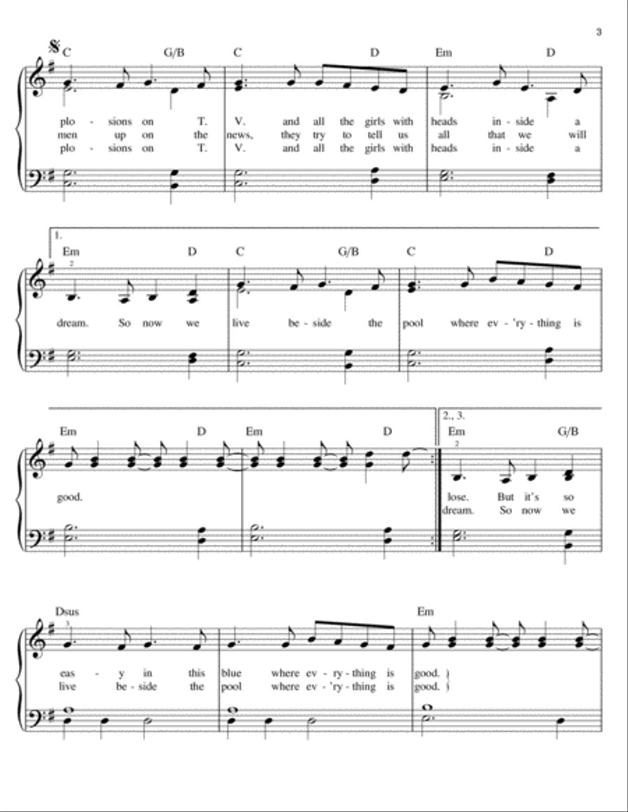 Buzzcut Season Easy Piano scores gallery preview page 3
