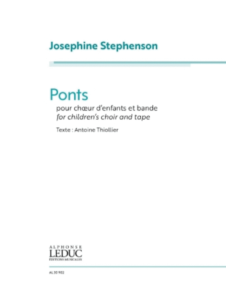 Ponts Children's Choir scores gallery preview page 1