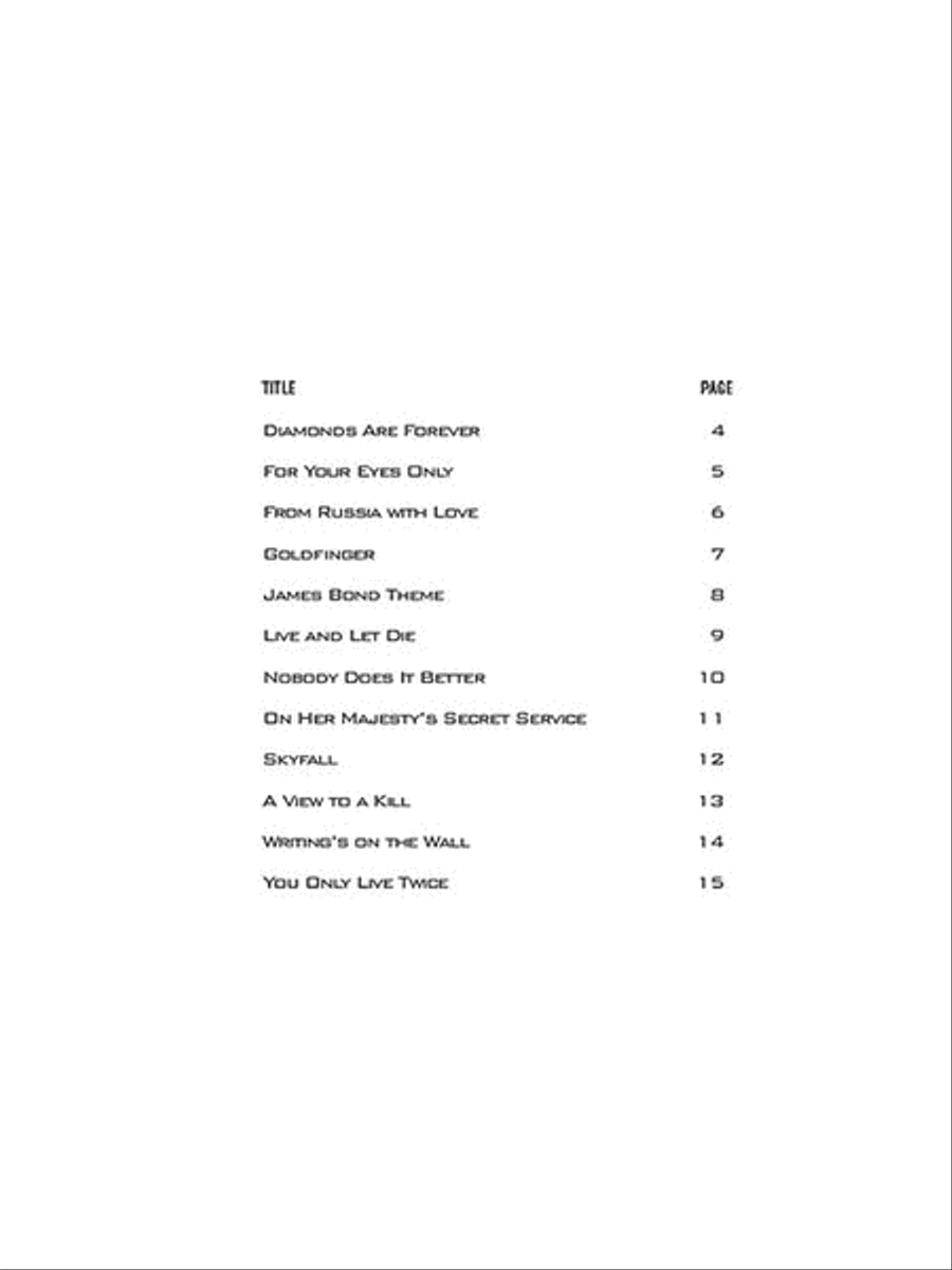 James Bond Alto Saxophone scores gallery preview page 2