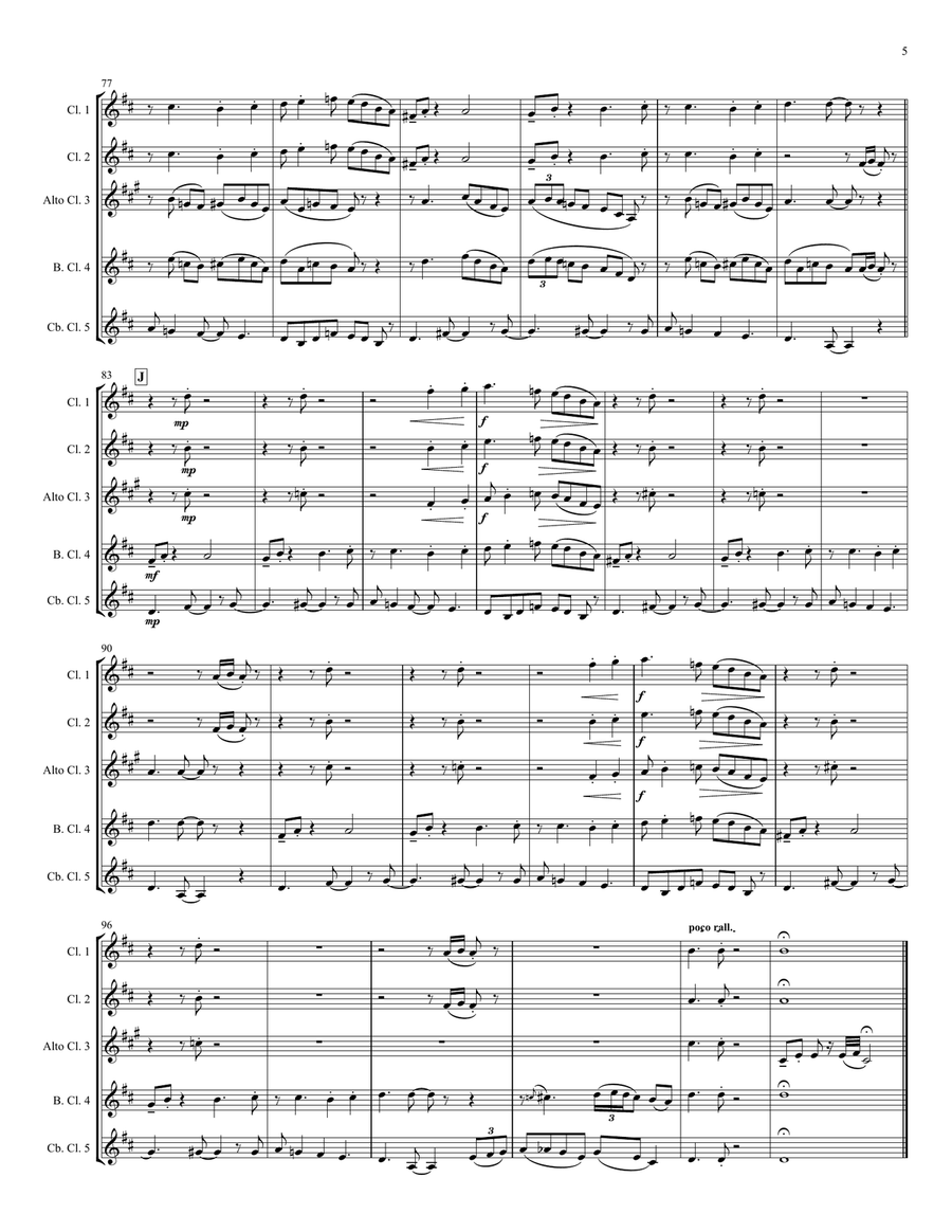 Four Early Jazz Classics from the USA for Clarinet Quintet Clarinet Quintet scores gallery preview page 5