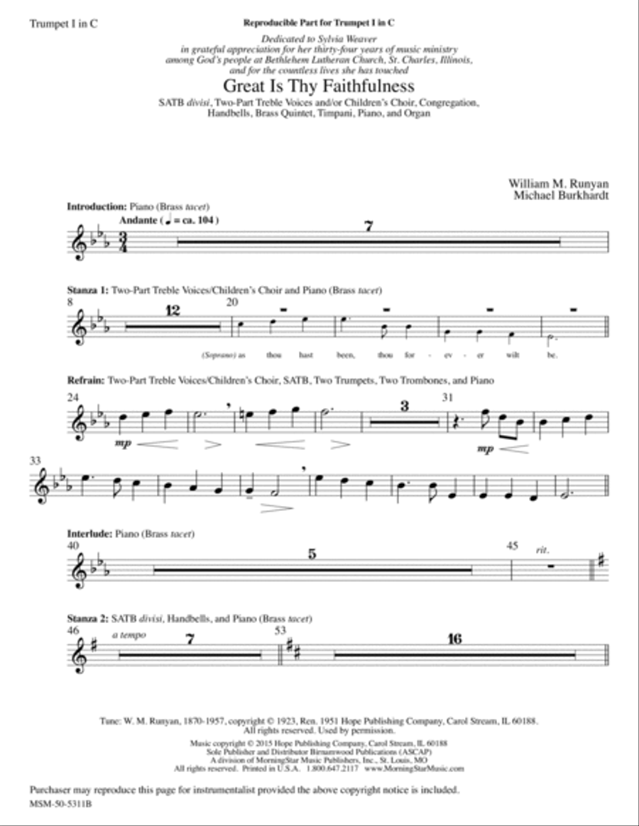Great Is Thy Faithfulness Choir scores gallery preview page 6