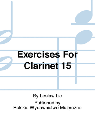 Book cover for Exercises For Clarinet 15
