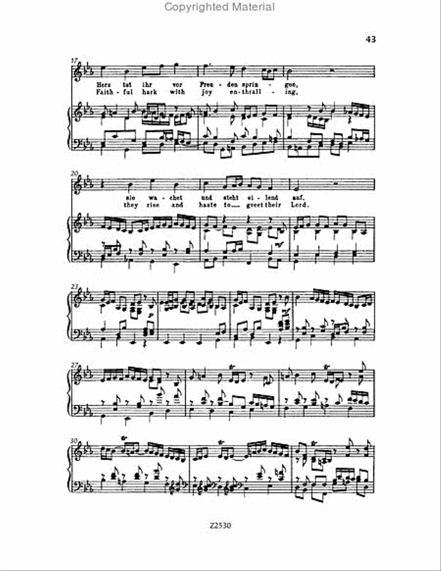 Wachet auf, ruft uns die Stimme, BWV 140 Choir scores gallery preview page 43