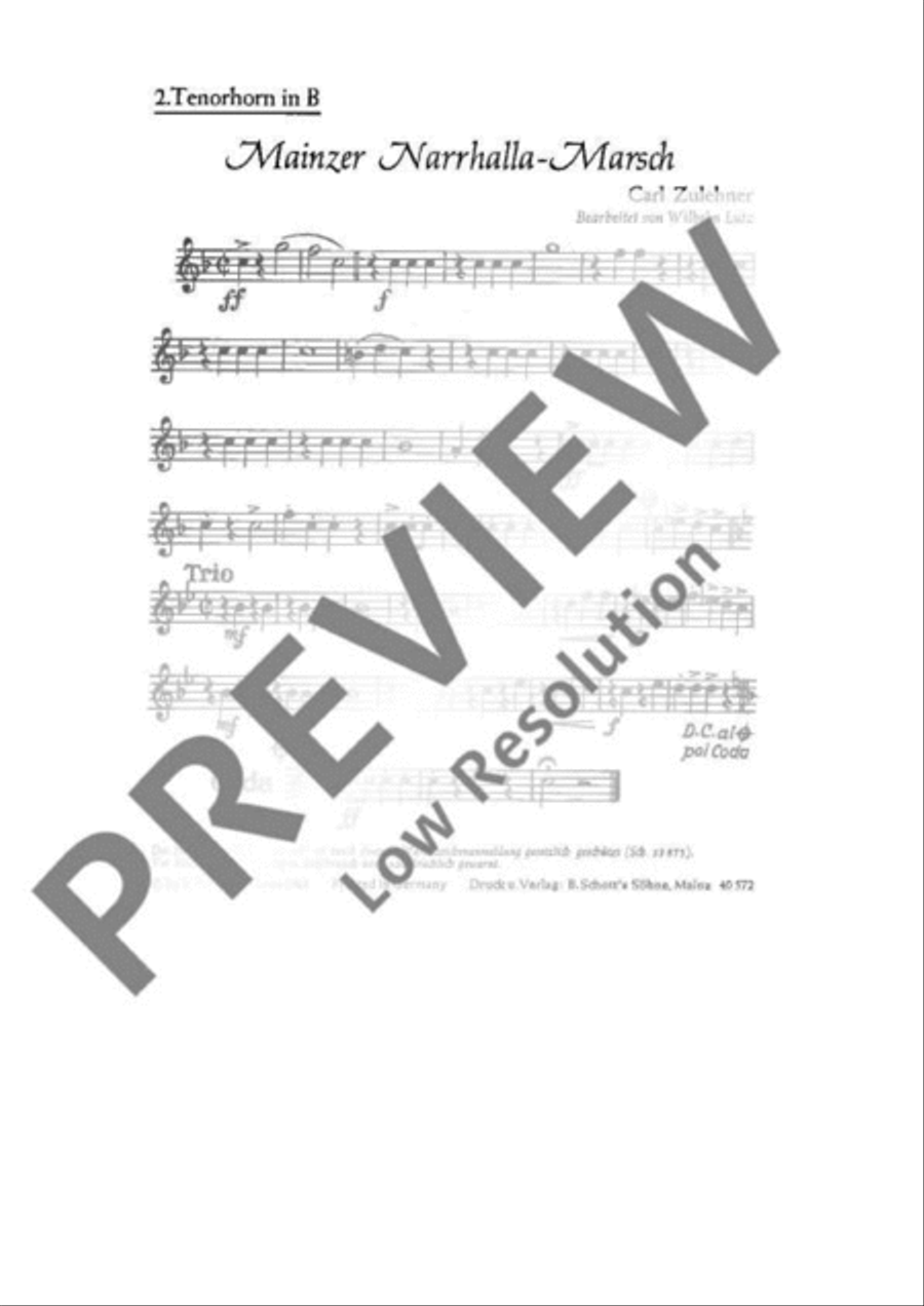 Mainzer Narrhalla-Marsch Concert Band scores gallery preview page 21