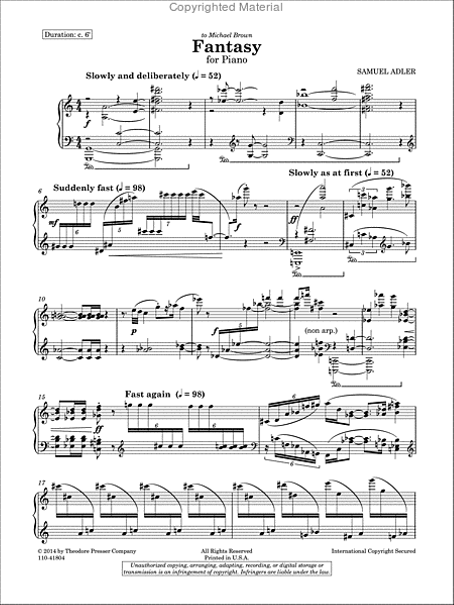 Fantasy Fantasy Chamber Music scores gallery preview page 2