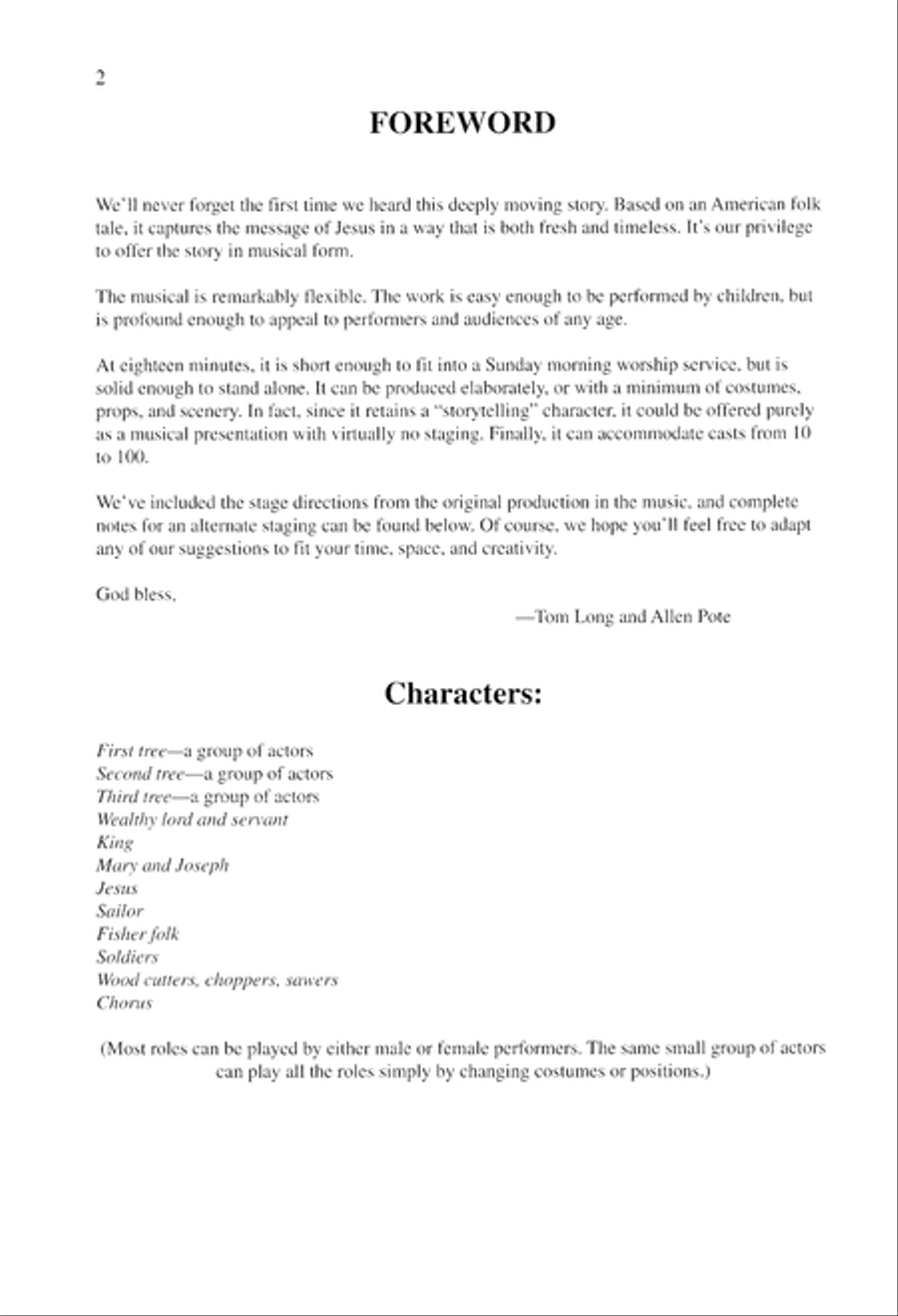 The Tale of the Three Trees Unison Choir scores gallery preview page 3