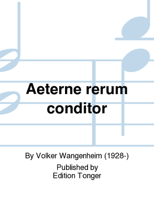 Aeterne rerum conditor