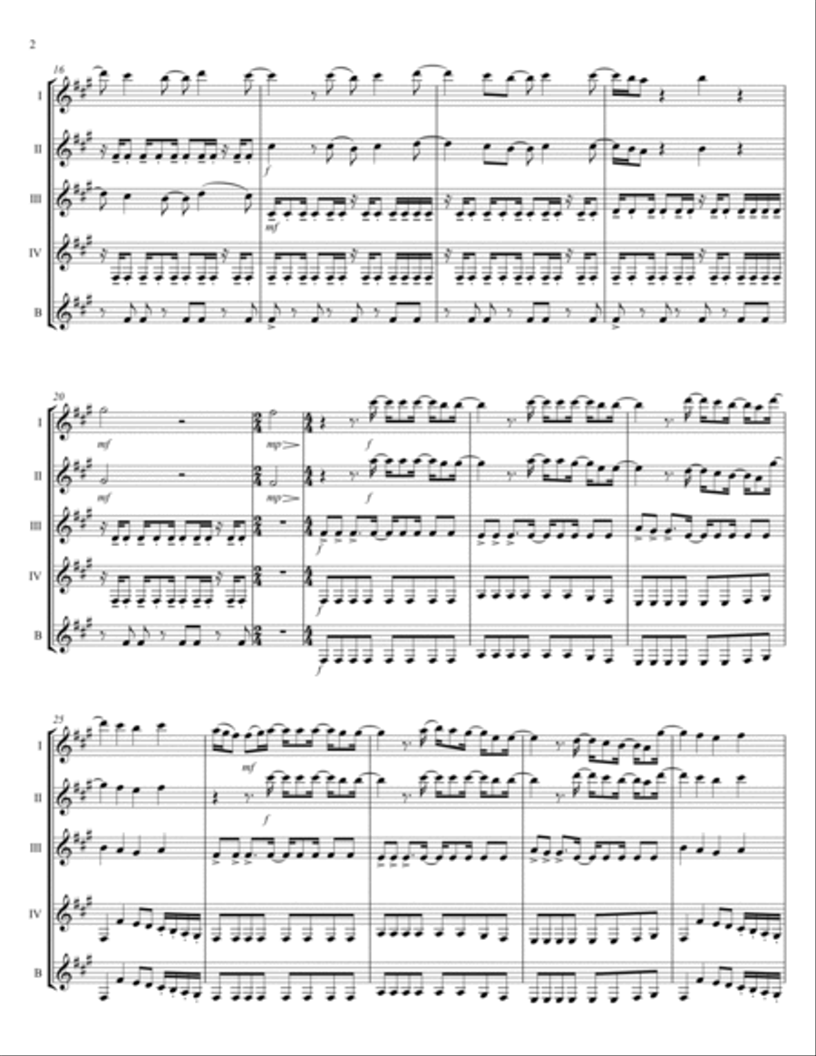 Bring Me To Life Bring Me To Life Clarinet Quintet scores gallery preview page 2
