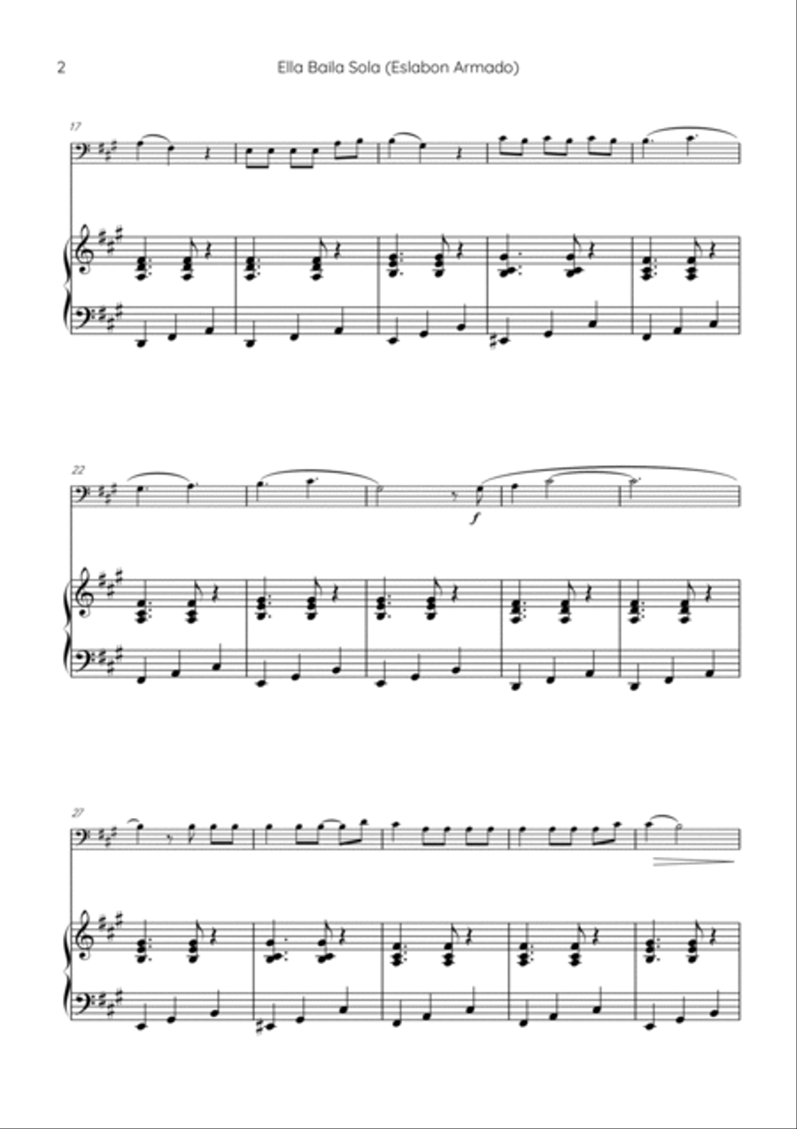 Ella Baila Sola Piano scores gallery preview page 2