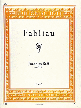 Book cover for Fabliau, Op. 75/2