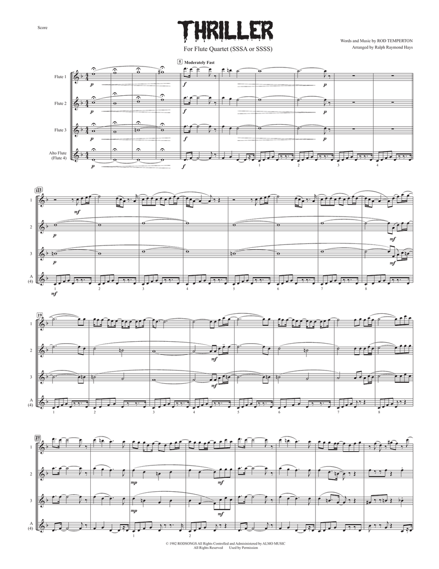 The Best Of Michael Jackson Pvg Collection Flute Quartet scores gallery preview page 2