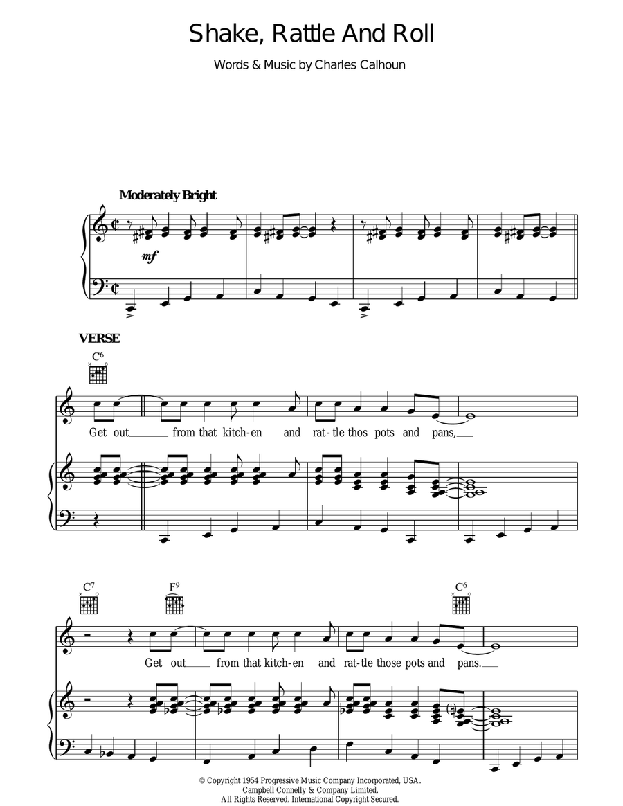 Shake, Rattle And Roll Acoustic Guitar scores gallery preview page 1