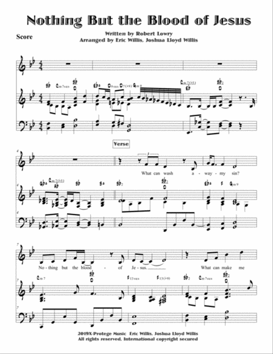 Nothing But the Blood of Jesus Choir scores gallery preview page 1