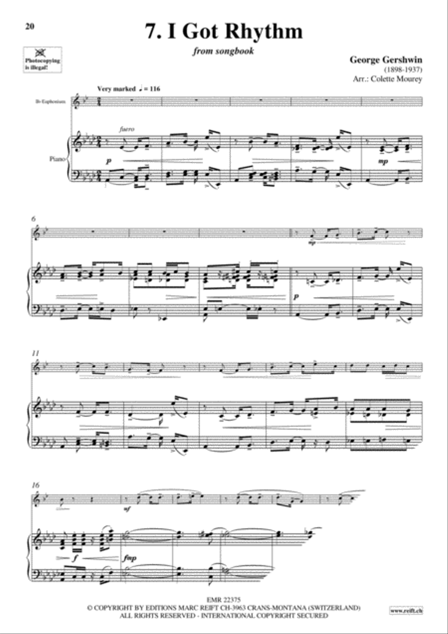 Gershwin 20 Greatest Hits Euphonium scores gallery preview page 9