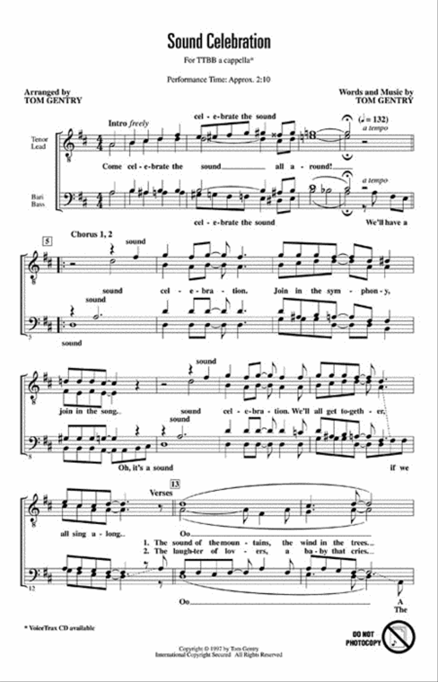 Sound Celebration TTBB scores gallery preview page 2