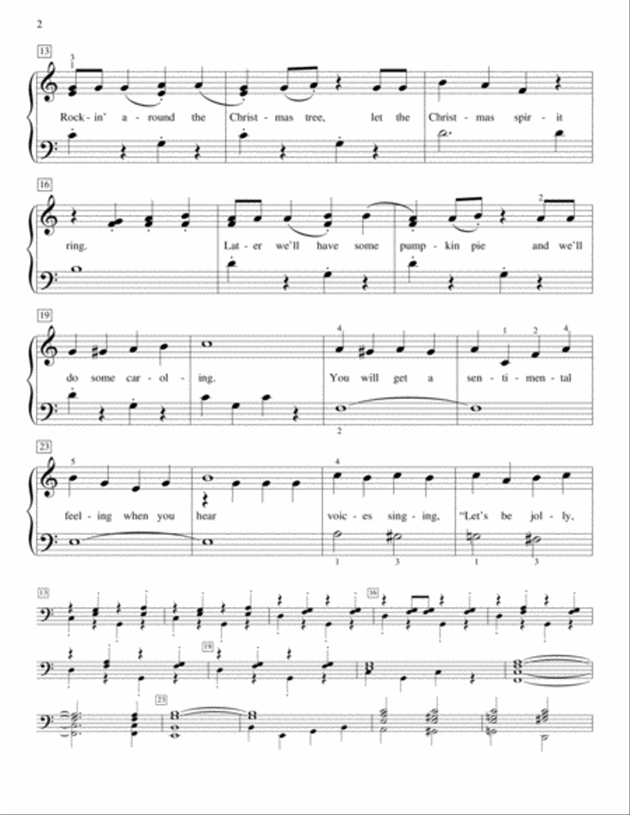 Rockin' Around The Christmas Tree Piano Method scores gallery preview page 2