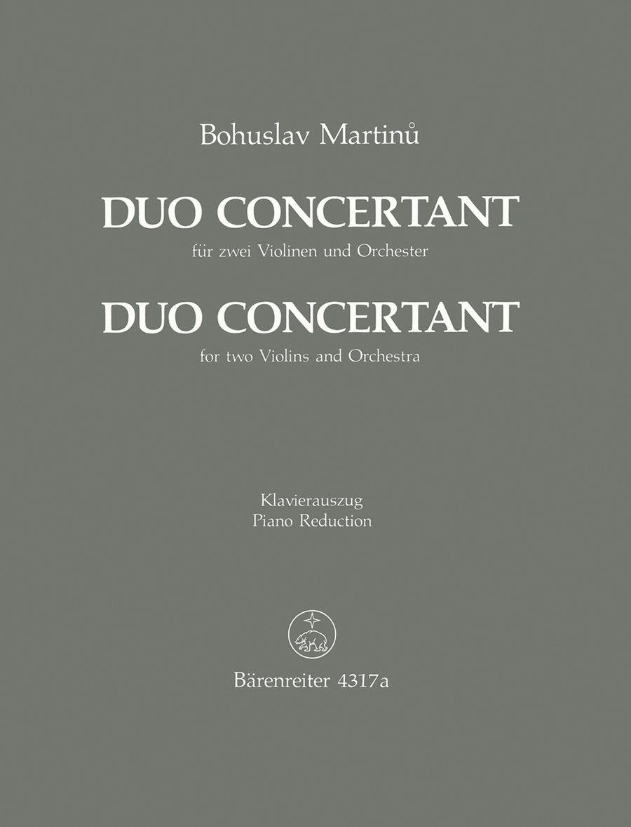 Duo concertant for Two Violins and Orchestra (1937)