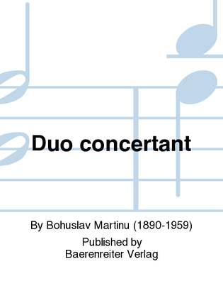 Book cover for Duo concertant for Two Violins and Orchestra (1937)