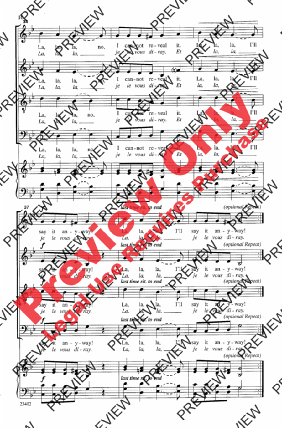 Je le Vous Diray Je le Vous Diray 4-Part scores gallery preview page 10
