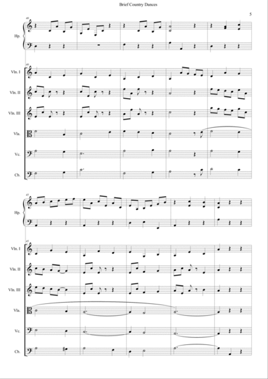 Brief Country Dances Brief Country Dances Small Ensemble scores gallery preview page 5